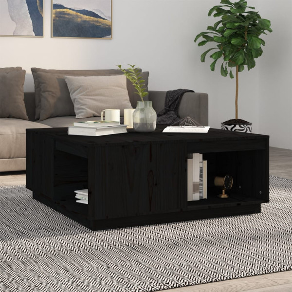 Stolik Kawowy Ława Stół Czarny Drewniany 100x101x40.5 Do Salonu Do Pokoju, 4922687