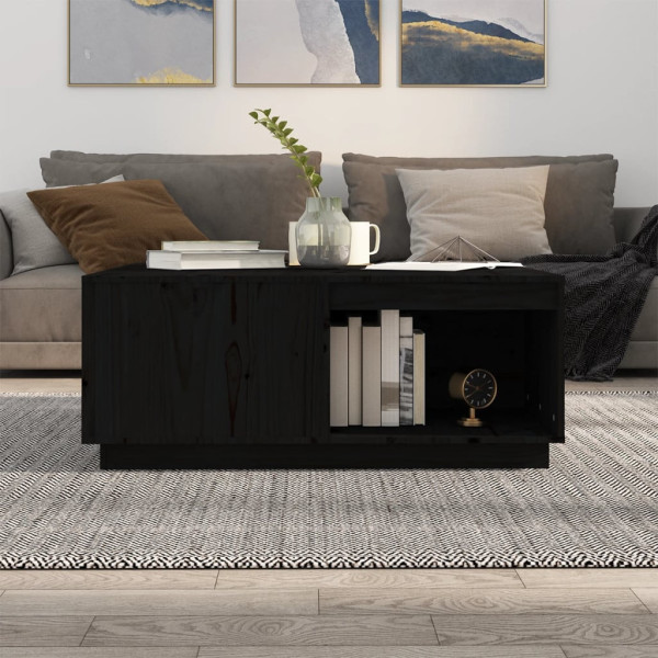 Stolik Kawowy Ława Stół Czarny Drewniany 100x101x40.5 Do Salonu Do Pokoju, 4922688