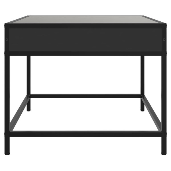 Stolik Kawowy Ława Stół Czarny 50x50x41 Oświetlenie Led Do Salonu Do Pokoju, 4923023