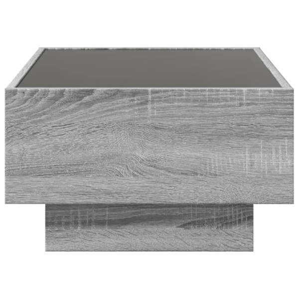 Stolik Kawowy Ława Stół Szary 70x50x30 Oświetlenie Led Do Salonu Do Pokoju, 4923263