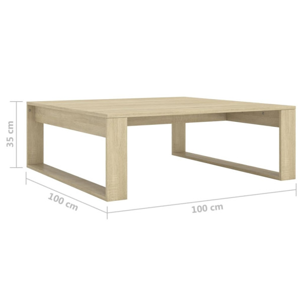 Stolik Kawowy Ława Stół Brązowy 100x100x35 Do Salonu Do Pokoju, 4923436