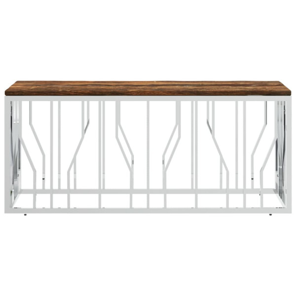 Stolik Kawowy Ława Stół Srebrny 110x45x45 Do Salonu Do Pokoju, 4924384