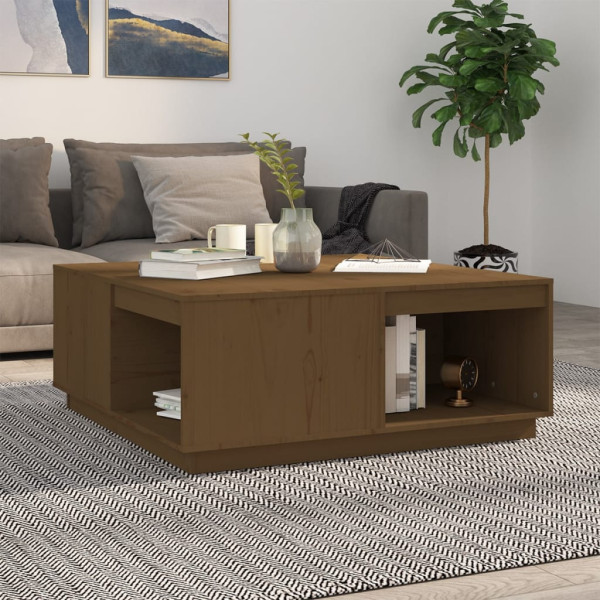 Stolik Kawowy Ława Stół Brązowy Drewniany 100x101x40.5 Do Salonu Do Pokoju, 4925220