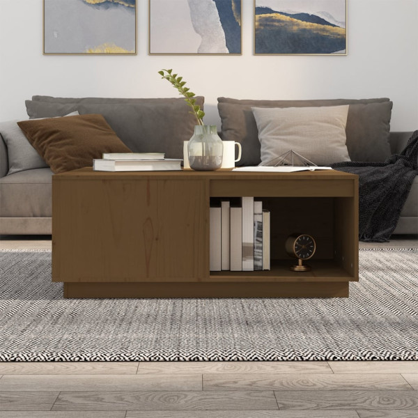 Stolik Kawowy Ława Stół Brązowy Drewniany 100x101x40.5 Do Salonu Do Pokoju, 4925221