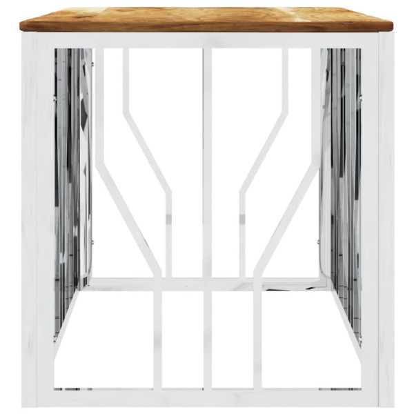 Stolik Kawowy Ława Stół Srebrny Metalowy 110x45x45 Do Salonu Do Pokoju, 4925520