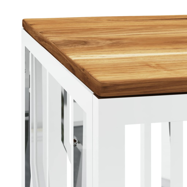 Stolik Kawowy Ława Stół Srebrny Metalowy 110x45x45 Do Salonu Do Pokoju, 4925521