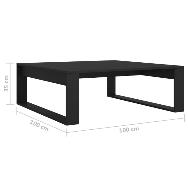 Stolik Kawowy Ława Stół Czarny 100x100x35 Do Salonu Do Pokoju, 4925605