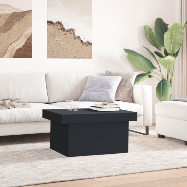 Stolik Kawowy Ława Stół Czarny 100x55x40 Przesuwny Blat Do Salonu Do Pokoju, 4925608