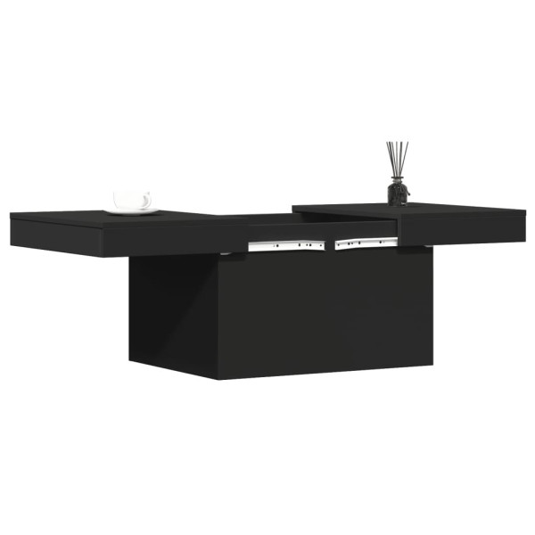 Stolik Kawowy Ława Stół Czarny 100x55x40 Przesuwny Blat Do Salonu Do Pokoju, 4925609