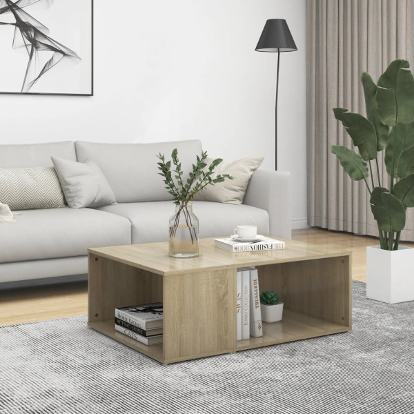 Stolik Kawowy Ława Stół Dąb Sonoma 90x67x33 Półka Do Salonu Do Pokoju, 4925779