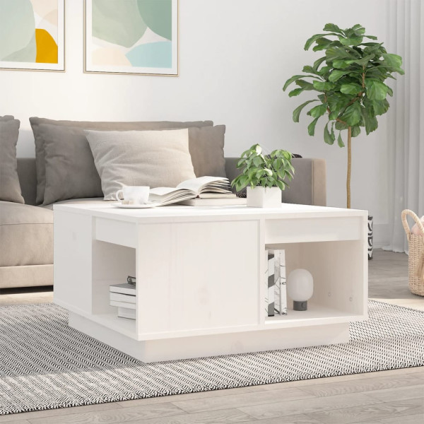 Stolik Kawowy Ława Stół Biały Drewniany 60x61x32.5 Do Salonu Do Pokoju, 4927533