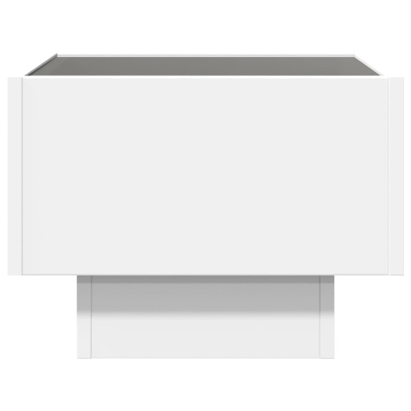 Stolik Kawowy Ława Stół Biały 40x40x30 Oświetlenie Led Do Salonu Do Pokoju, 4927954