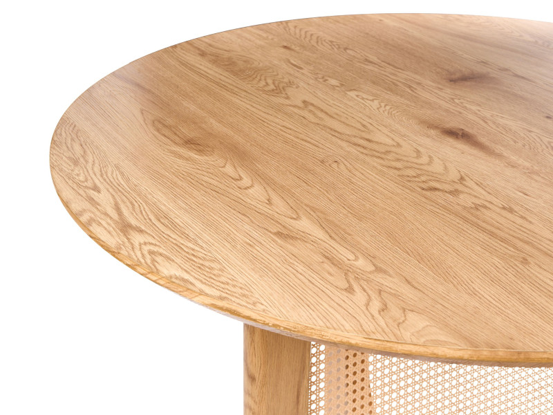 Stół jadalniany okrągły MDF jasnobrązowy 120 cm, 4928363