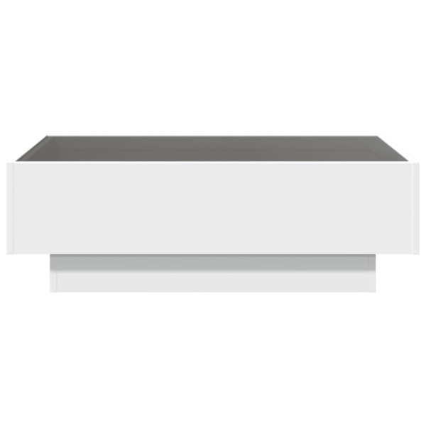 Stolik Kawowy Ława Stół Biały 90x50x30 Oświetlenie Led Do Salonu Do Pokoju, 4928966