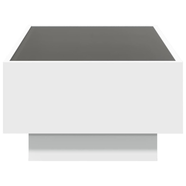 Stolik Kawowy Ława Stół Biały 90x50x30 Oświetlenie Led Do Salonu Do Pokoju, 4928967