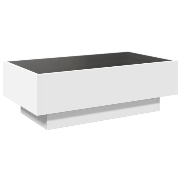 Stolik Kawowy Ława Stół Biały 90x50x30 Oświetlenie Led Do Salonu Do Pokoju, 4928968