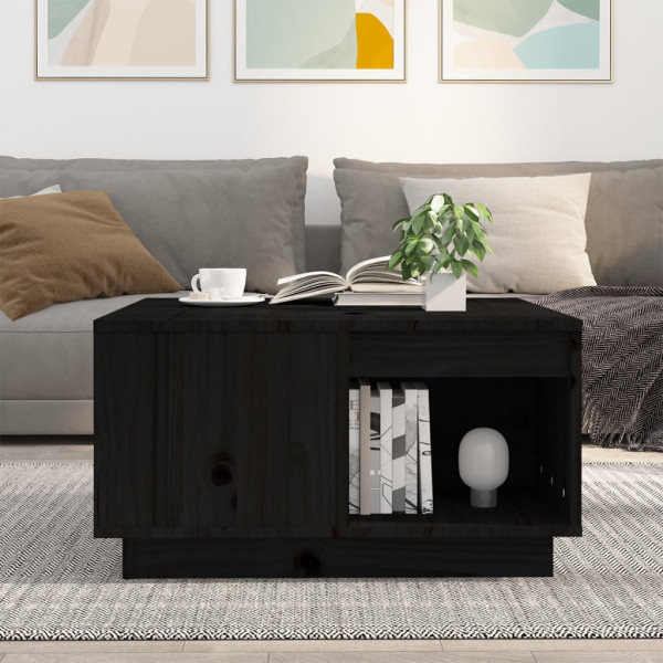 Stolik Kawowy Ława Stół Czarny Drewniany 60x61x32.5 Do Salonu Do Pokoju, 4929192