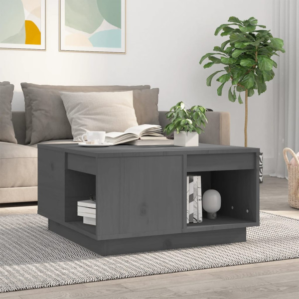 Stolik Kawowy Ława Stół Szary Drewniany 60x61x32.5 Do Salonu Do Pokoju, 4929528