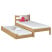 Produkt: Dębowe łóżko pojedyncze z szufladą na materac N01 80x200