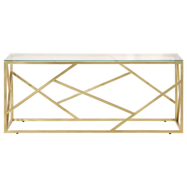 Stolik Kawowy Ława Stół Złoty Metalowy 110x45x45 Do Salonu Do Pokoju, 4938841