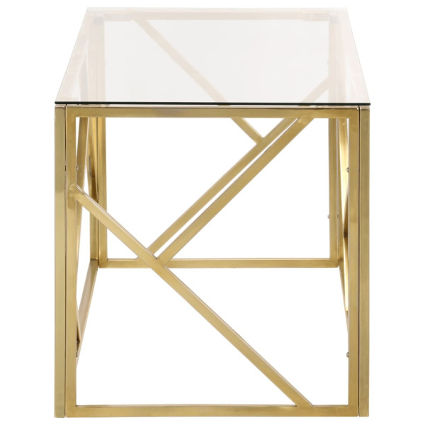 Stolik Kawowy Ława Stół Złoty Metalowy 110x45x45 Do Salonu Do Pokoju, 4938842
