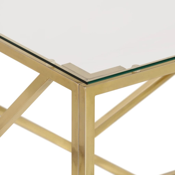 Stolik Kawowy Ława Stół Złoty Metalowy 110x45x45 Do Salonu Do Pokoju, 4938843