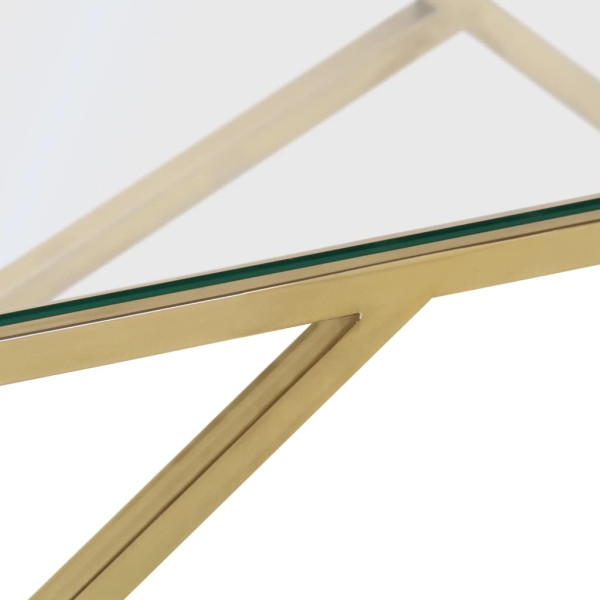 Stolik Kawowy Ława Stół Złoty Metalowy 110x45x45 Do Salonu Do Pokoju, 4938845