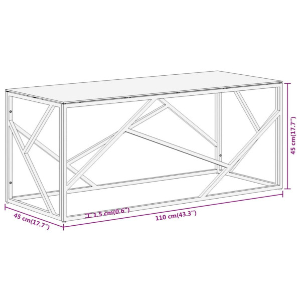 Stolik Kawowy Ława Stół Złoty Metalowy 110x45x45 Do Salonu Do Pokoju, 4938846