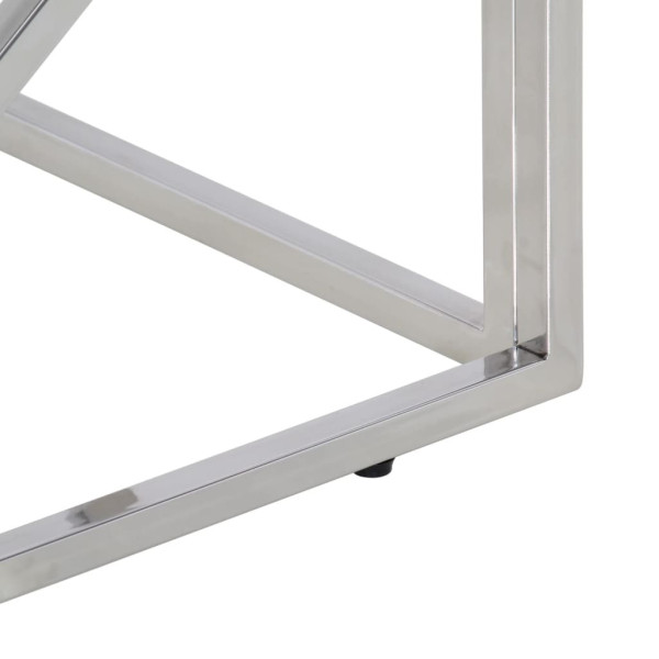 Stolik Kawowy Ława Stół Srebrny 110x45x45 Do Salonu Do Pokoju, 4938905