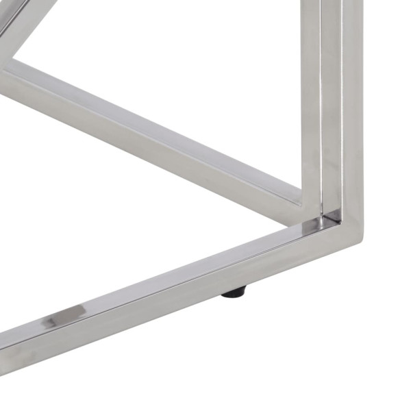 Stolik Kawowy Ława Stół Srebrny 110x45x45 Do Salonu Do Pokoju, 4939472