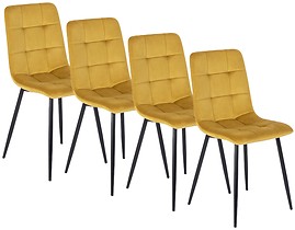 4x PERU Krzesło Musztardowe