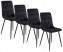 Inny kolor wybarwienia: Zestaw 4x Krzesło PERU Czarne do Salonu Jadalni