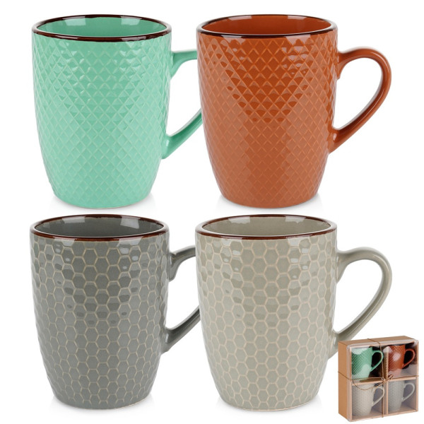 Kubki ceramiczne 400 ml 4 szt., 4974708
