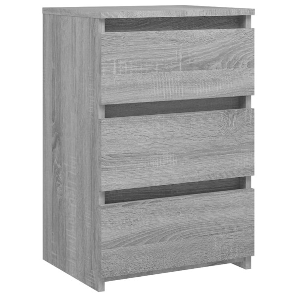 2x Szafka Nocna Stolik Komoda Szara z Szufladą Do Sypialni 40x35x62,5 cm, 4976715