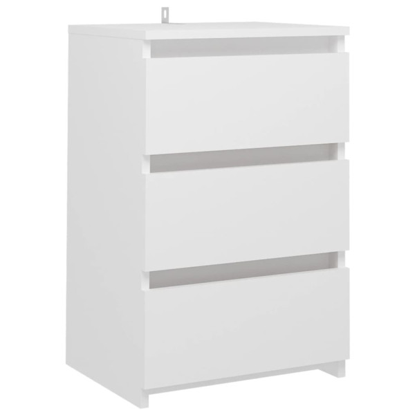 2x Szafka Nocna Stolik Komoda Biała z Szufladą Do Sypialni 40x35x62,5 cm, 4977437