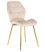 Produkt: Krzesło LUCKY Beżowe Welur Do Salonu Jadalni Glamour