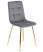 Inny kolor wybarwienia: Krzesło do Salonu YORK Popiel Welur Złote Nogi