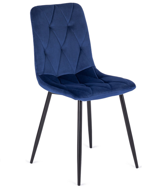 Krzesło ROBIN Granat Tapicerowane do Salonu Welurowe, 498511