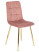 Inny kolor wybarwienia: Krzesło do Salonu YORK Różowe Welur Złote Nogi
