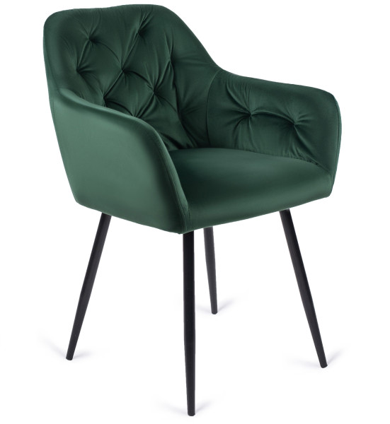 Krzesło VIKI Zielony Welurowe do Salonu Jadalni Loft, 499253