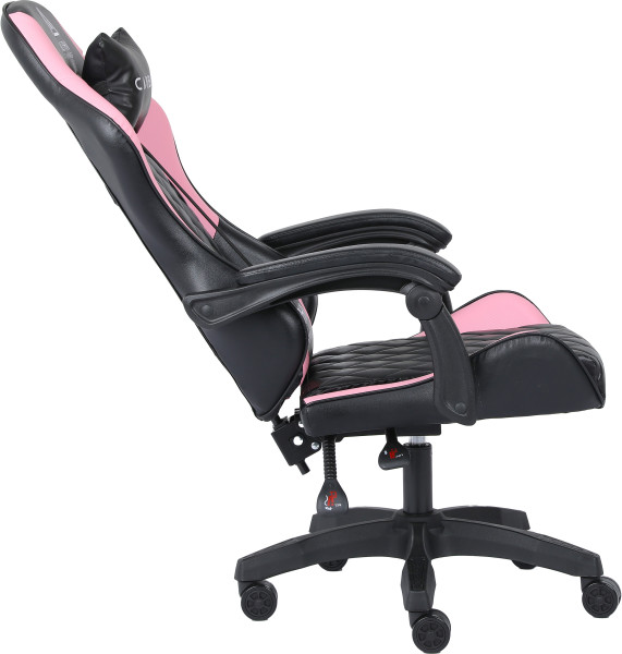 Fotel Gamingowy Biurowy Obrotowy Gracza Alpha Gaming Carbon Różowy, 4996013