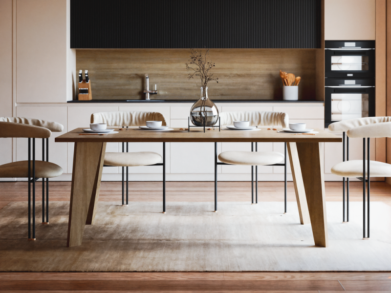 KOLM Stół HOLT 180 x 95 cm do kuchni, salonu, jadalni Dąb Sonoma, 5025200