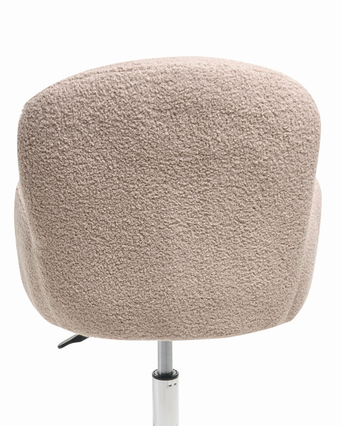 Fotel biurowy obrotowy boucle beżowe, 5075200