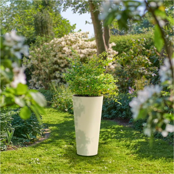 Doniczka Ogrodowa Osłonka 28.6 Cm Matowa Tubus Slim Donica Wysoka Z Wkładem, 5087386