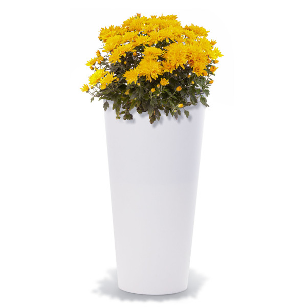 Doniczka Ogrodowa Osłonka 28.6 Cm Matowa Tubus Slim Donica Wysoka Z Wkładem, 5087388