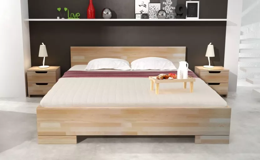 Łóżko SPECTRUM MAXI bukowe 140x200 bez szuflady/bez materaca, 5125328