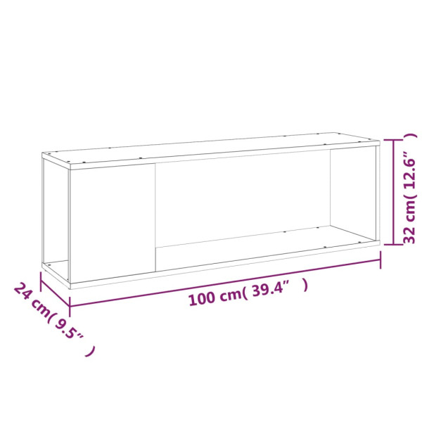 Szafka Pod Telewizor Półka Stolik RTV Brązowy 100x24x32 cm, 5145830