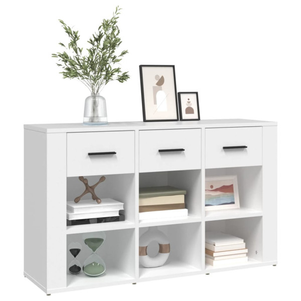 Komoda Szafka Stolik Półki do Salonu Pokoju Biała 100x30x59.5 cm, 5159861