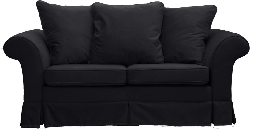 ESTELLA 140 - czarna sofa dwuosobowa rozkładana, 517910