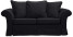 Inny kolor wybarwienia: ESTELLA 140 - czarna sofa dwuosobowa rozkładana